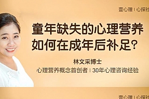 林文采《童年缺失的心理营养如何在成年后补足》百度云网盘下载[MP4/5.18GB]