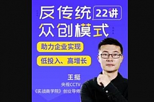 王挺《反传统众创模式22讲》视频课程百度云网盘下载[MP4/PDF/2.37GB]