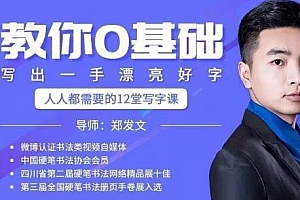 《教你零基础写出一手漂亮好字》视频MP4百度云网盘下载[MP4/2.15GB]