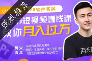 小白速成PR软件实操：20节短视频赚钱课，教你月入过万百度云网盘下载