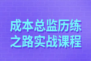 成本总监历练之路实战课程百度云网盘下载